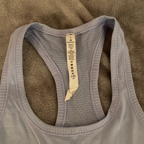 Blue Lululemon workout shirt - Picture 2 of 2